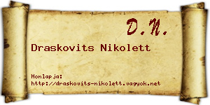 Draskovits Nikolett névjegykártya