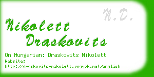 nikolett draskovits business card